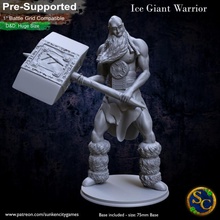 ice giant warrior - pre-supported - dnd 28mm scale toys & games axe dragons dungeons fighter giant warrior winter hunter ice villain norse rune mountain giants 28mm dnd 32mm dwarves frost tribe