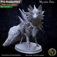 mystic fox - pre-supported - dnd 28mm scale toys & games beast dog dragons dungeons forest fox nature wild winter wolf snow ice crystal ranger mystic  druid fey frost