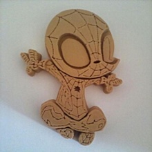 bas relief gem spider bois ventilador Arte anime maravilla hombre araña kawaii 3d print model - Mito3D
