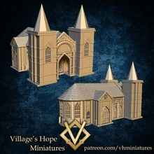 cathédrale jouets Jeux miniatures rpg terrain miniature église minis dnd ttrpg trpg 3d print model - Mito3D