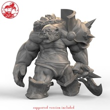 mountain ogre stone cursed v2 2-inch base 75mm large miniature toys & games board dragons dungeons fantasy game mini rpg tabletop d&d 5e pre-supported swargard 3d print model - Mito3D