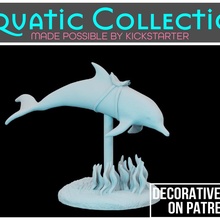 golfinho monte brinquedos jogos animal dragões masmorras fantasia mini oceano rpg água miniatura aquático tampo mesa dnd 3d print model - Mito3D