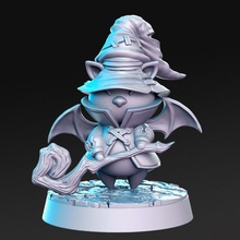 wizzy batomon wizard - 32mm dnd toys & games fantasy rpg 3d print model - Mito3D