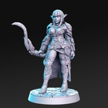 mirvielle - female archer 32mm dnd toys & games fantasy rpg 3d print model - Mito3D
