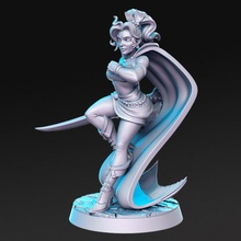 prissa - female warrior 32mm dnd toys & games fantasy rpg 3d print model - Mito3D