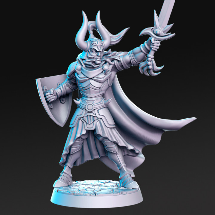 tarkon - warrior 32mm dnd toys & games fantasy light rpg 3D print model - Mito3D