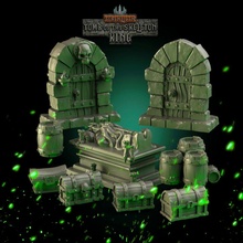 meşale ışığı mezar iskelet kral savaş oyunu dnd senaryo 3d print model - Mito3D