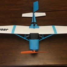 DIY Zellen angebunden fliegend Flugzeug Spielzeug Cessna 206 Spielzeuge Spiele frei 3dprinted 3dprinting 3dprintedtoy Modell 3d print model - Mito3D