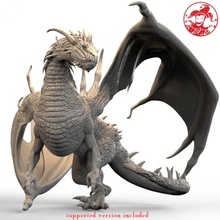 noble dragon guardian magic 5-inch base 120+ mm height gargantuan miniature toys & games board dragons dungeons fantasy game mini rpg tabletop d&d 5e pre-supported swargard 3d print model - Mito3D