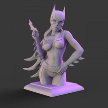 Schläger Mädchen Ventilator Kunst dc Comics Batgirl Fledermausfrau 3d print model - Mito3D