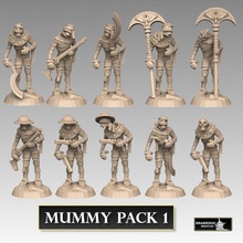 mummy pack 1 toys & games 40k egypt pirate skeleton tomb undead warhammer pharaoh lich kings barrow necromancer wight sigmar musketeer ossiarch barbary bonereapers 3d print model - Mito3D