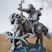 bandido arquero caballo juguetes juegos 3d print model - Mito3D
