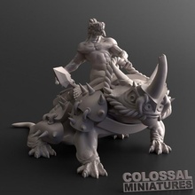 lizardfolk bounty hunter - pre-supported toys & games 3d print model - Mito3D