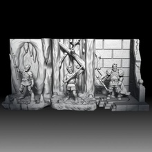 daring delvers sir gwil three-stage human knight store display dragons dungeons fantasy gaming miniatures rpg wargames wargaming miniature boardgames roleplaying tabletop dnd 30mm ttrpg wallhalla 3d print model - Mito3D