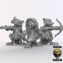 racoon folk rogues pre supported toys & games fantasy dungeonsanddragons rogue dnd anthropomorphic ttrpg presupported humblewood burowsandbadgers duncanshadow 3d print model - Mito3D