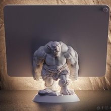 troll tablet support free stl gadgets & electronics 3d holder art fantasy miniature collectibles wargame dnd freestl 3d print model - Mito3D