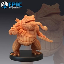 toad folk merchant frog people swamp dweller crossbow toys & games fantasy monster rpg warhammer enemy tabletop dungeon dnd bullywug npc medieveal marsh pathdfinder 3d print model - Mito3D