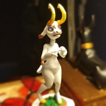 mignonne satyre ventilateur art figure figurine miniature chèvre Phillips zigel kahlif 3d print model - Mito3D