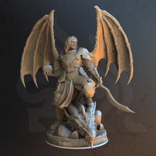 master soundless wings etherian toys & games demon dragons dungeons fantasy fighter knight vampire ranger rogue presupported 3d print model - Mito3D