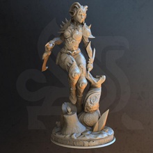 master poisoned talons orlena toys & games dragons dungeons fantasy fighter knight sexy assassin rogue tiefling presupported 3d print model - Mito3D