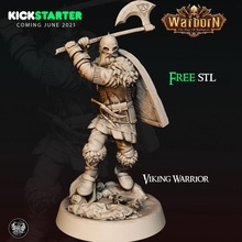 kickstarter libre 39 viking guerrier présupporté 3d modèle jouets Jeux 3d print model - Mito3D