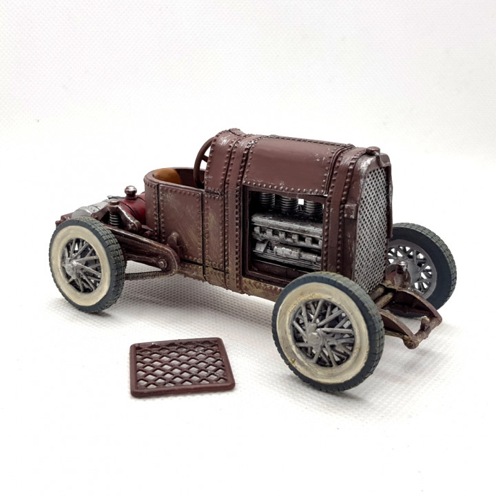 steampunk roadster 02 jouets Jeux voiture dieselpunk 3D print model - Mito3D