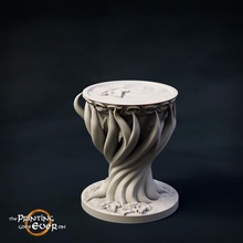 Gladhiel 39 scyre miroir support table afficher elfe fantaisie soutenir terrain bois déco elfique dispersion fey fay 3d print model - Mito3D