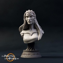queen gladhiel - bust tabletop elf fantasy female lady woman wizard magic painting paint elven sorceress cleric fey fay 3d print model - Mito3D