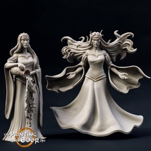 gladhiel - queen witch form 28 75mm tabletop display elf fantasy female lady miniatures rpg warhammer woman miniature lotr elven 28mm dnd fey pre-supported fay 3d print model - Mito3D