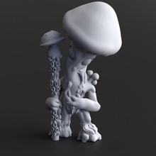 shroomfolk - 08 pre-supported toys & games mushroom fungus myconids 3d print model - Mito3D