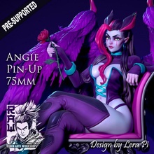 angie PIN 75mm pre supported brinquedos jogos fofa fêmea rpg sexy tampo mesa súcubo pôster dnd pin up 3d print model - Mito3D