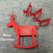 rocking deer & garden christmas animal simple rudolph 3d print model - Mito3D