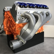 chevy ls3 2 16 başlıklar yeniden düzenleme yedek parçalar motor 3d print model - Mito3D