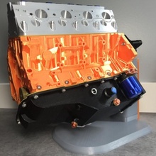 chevy ls3 4 16 olio padella remixare ricambio parti motore 3d print model - Mito3D