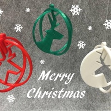 deer ring & garden christmas decoration simple rotation deco rudolph animl 3d print model - Mito3D
