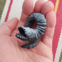 lila Wurm Spielzeuge Spiele frei Miniatur Harz gigantisch Purpurwurm ausgerichtet 3d print model - Mito3D