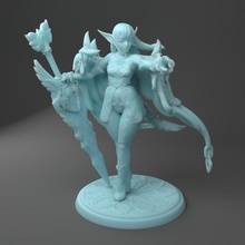 argenta silver dragon elf form toys & games female fighter sexy sword paladin silverdragon 3d print model - Mito3D