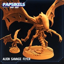 alien savage flyer flying aliens xenomorph xeno 3d print model - Mito3D