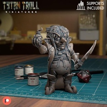 goblin imposter pre-supported toys & games fantasy king miniatures 3dprint sculpting laybrinth 3d print model - Mito3D