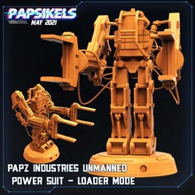 papz industries unmanned power loader mode toys & games mech 3d print model - Mito3D
