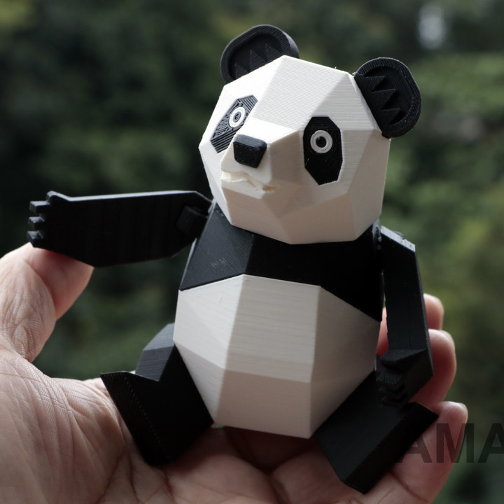 panda toys & games papercube 3D print model - Mito3D