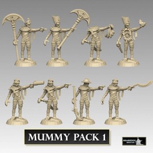 mummy pack 2 toys & games 40k egypt pirate skeleton tomb undead vampire warhammer priest kings musketeer khemri ossiarch bonereapers pistolier 3d print model - Mito3D