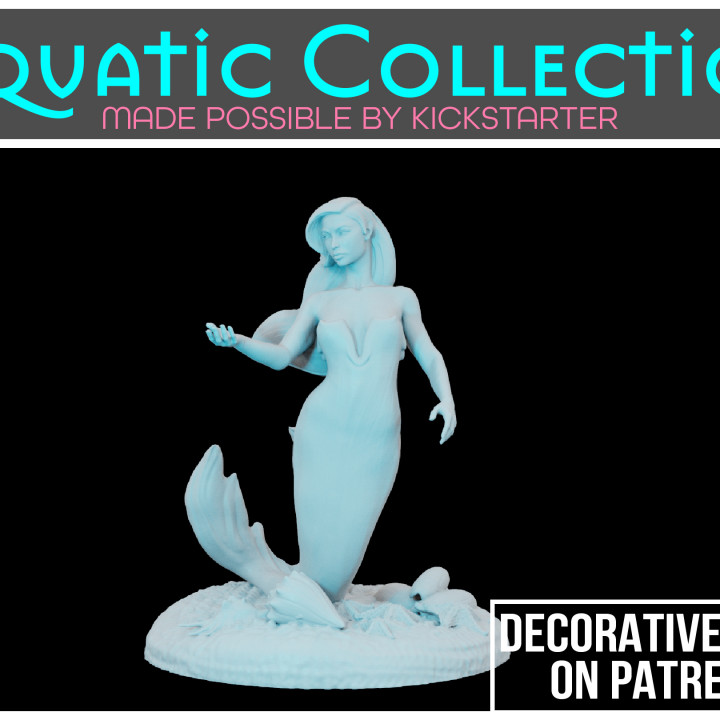 selkie giocattoli Giochi draghi dungeon fantasia gioco giochi ragazza mini rpg donna miniatura acquatico tavolo sott'acqua dnd umanoide 3D print model - Mito3D