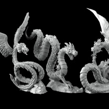 wyrms brinquedos jogos criatura dragões monstro martelo guerra Guerreiro asas serpente masmorra patreon Wyvern Drake wyrm confronto pré suportado nono coatl espanto viverna 3d print model - Mito3D
