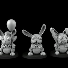 tavşanlar oyuncaklar oyunlar iblis karikatür palyaço eğlence korku kriko tavşan kötü terör balon uyarıcı Kesişmeler gaddarlık dehşet verici Hokey Bross müthiş 3d print model - Mito3D