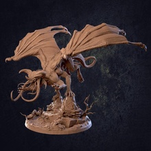 murk stalker dragon - presupported toys & games beast boss claws creature dragons fantasy monster rpg wings miniature flying evil trappers tabletop winged swamp lodge 3d print model - Mito3D