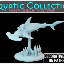 Köpekbalığı binmek hayvan yaratık ejderhalar fantezi oyun mini okyanus rpg minyatür suda yaşayan masaüstü dnd gübre 3d print model - Mito3D
