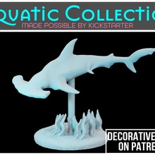 requin animal créature dragons donjons fantaisie Jeu jeu mini océan rpg miniature aquatique table dnd familier 3d print model - Mito3D