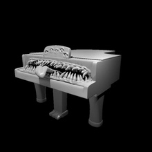 grand piano mimic updated 3d print model - Mito3D