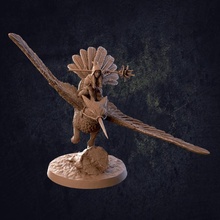 tallulah tulip - presupported toys & games bird dragon dungeons fantasy girl mount woman character flying trappers pack griffin dnd hummingbird lodge navadi femal 3d print model - Mito3D